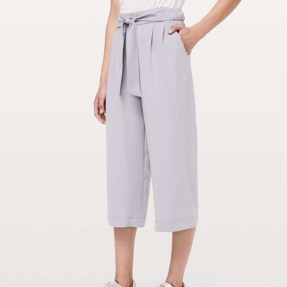 lululemon athletica Pants - Lululemon Noir Crop Wide Leg SLRS